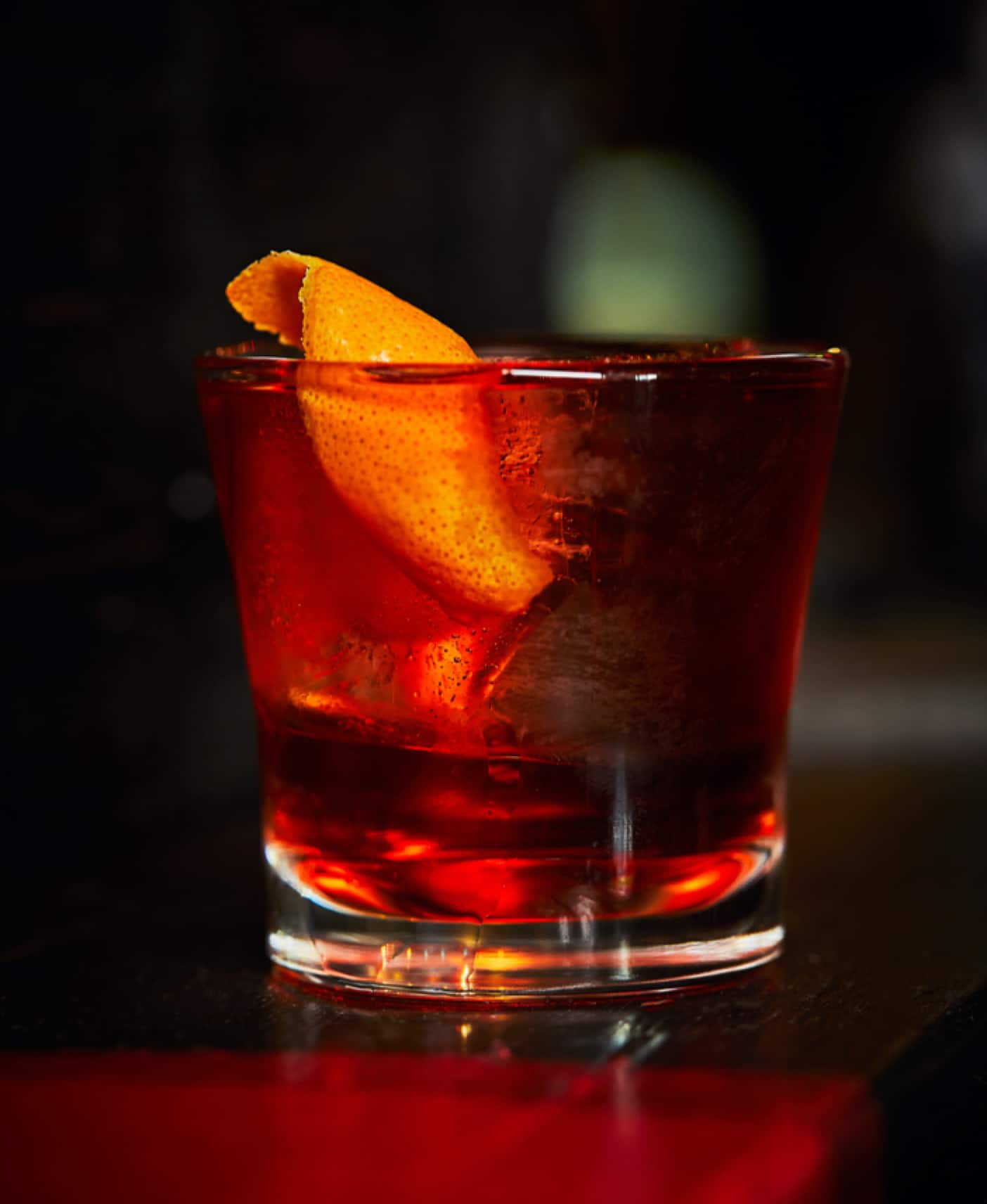 Campari Whiskey Cocktail made with Pendleton Midnight Whisky
