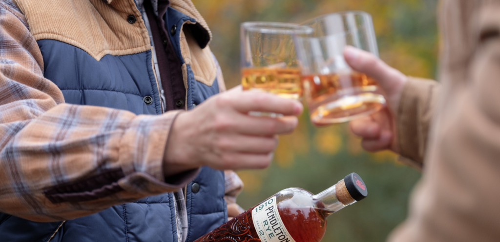 drinking Pendleton Whisky 1910 Rye